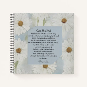 Unieke Socrates Soul Health Quote Daisy Journal Notitieboek