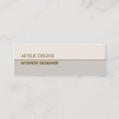 Unieke Solid Copper Interior Designer Mini Visitekaartje (Voorkant)