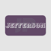 Unieke Sophisticated Dark Violet Paarse: Persoonli Naamplaatje (Voorkant)