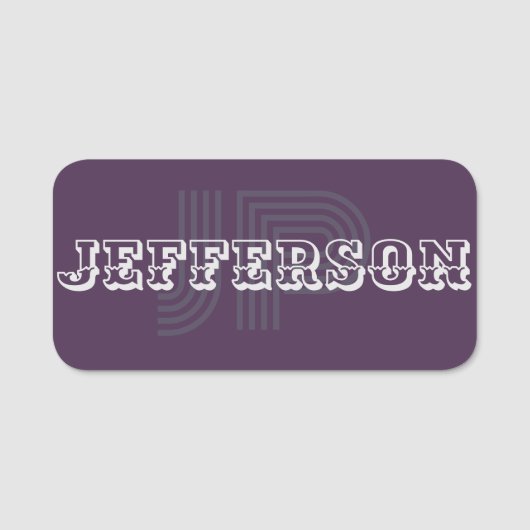 Unieke Sophisticated Dark Violet Paarse: Persoonli Naamplaatje (Voorkant)