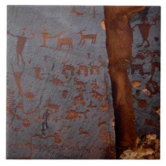 Unieke Southwest Petroglyph Ceramic Tile Tegeltje