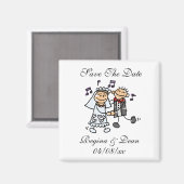 Unieke sparen de Dates Wedding Dance Bride Groom M Magneet (Voorkant / Achterkant)