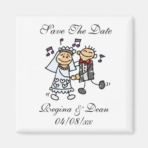 Unieke sparen de Dates Wedding Dance Bride Groom M Magneet