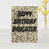 Unieke sparkle dochter verjaardagskaart kaart (Gele Bloem)