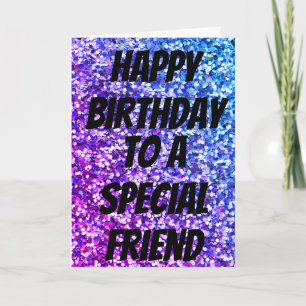 Unieke sparkle speciale vriend verjaardagskaart kaart