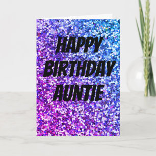 Unieke sparkle tante verjaardagskaart kaart