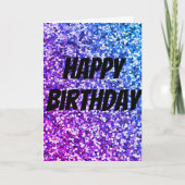 Unieke sparkle verjaardagskaart kaart (Voorkant)