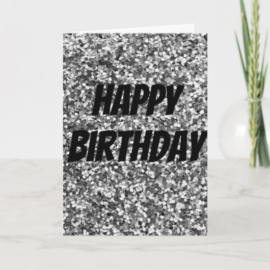 Unieke sparkle verjaardagskaart kaart (Voorkant)