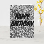 Unieke sparkle verjaardagskaart kaart (Gele Bloem)