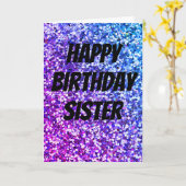 Unieke sparkle zuster verjaardagskaart kaart (Gele Bloem)