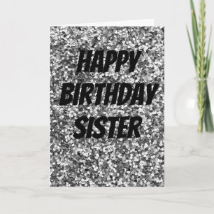 Unieke sparkle zuster verjaardagskaart kaart