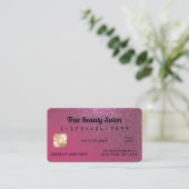Unieke Sparkly Berry Pink Glitter Credit Kaart Visitekaartje (Staand voorkant)