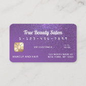 Unieke Sparkly Chic Violet Glitter Credit Kaart Visitekaartje (Voorkant)