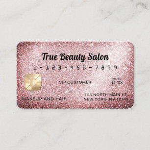 Unieke Sparkly Roos Gold Glitter Credit Kaart Visitekaartje