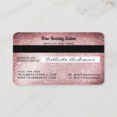 Unieke Sparkly Roos Gold Glitter Credit Kaart Visitekaartje (Achterkant)