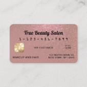 Unieke Sparkly Roos Gold Glitter Credit Kaart Visitekaartje (Voorkant)