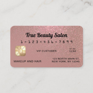 Unieke Sparkly Roos Gold Glitter Credit Kaart Visitekaartje