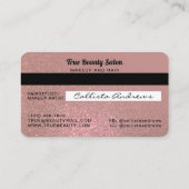 Unieke Sparkly Roos Gold Glitter Credit Kaart Visitekaartje (Achterkant)