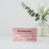 Unieke Sparkly Roos Gold Glitter Credit Kaart Visitekaartje (Staand voorkant)