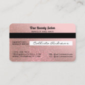 Unieke Sparkly Roos Gold Glitter Credit Kaart Visitekaartje (Achterkant)