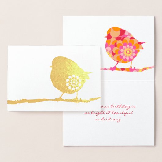 Unieke Sparrow Alle Gelegenheid Custom Real Folie Kaarten (Display)