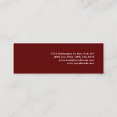 Unieke Special Grey Donkerrood Slim Mini Visitekaartje (Achterkant)