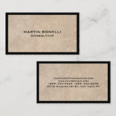 Unieke speciale beige zwarte rand visitekaartje (Voorkant / Achterkant)