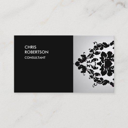 Unieke speciale Bloemen Damast Trendy Visitekaartje (Voorkant)