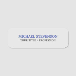 Unieke speciale klassieke blauw grijs naamplaatje