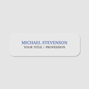 Unieke speciale klassieke blauw grijs naamplaatje