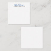 Unieke speciale klassieke blauw wit informatiekaartje (Voorkant / Achterkant)