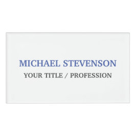 Unieke speciale klassieke blauw wit naambadge