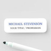 Unieke speciale klassieke blauw wit naamplaatje (In situ)