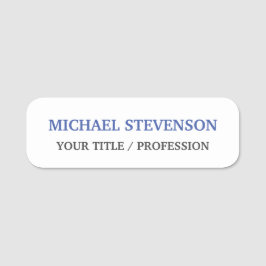 Unieke speciale klassieke blauw wit naamplaatje