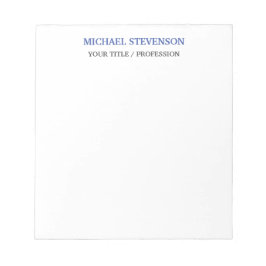 Unieke speciale klassieke blauw wit notitieblok