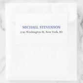 Unieke speciale klassieke blauw wit rechthoekige sticker (Tas)