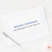 Unieke speciale klassieke blauw wit rechthoekige sticker (Envelop)