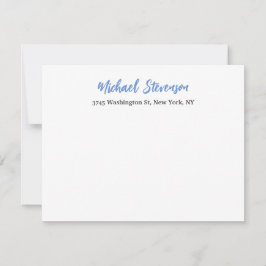 Unieke speciale klassieke blauw wit RSVP kaartje