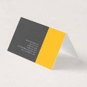 Unieke speciale kleurige gele grijze rendy visitekaartje (Achterkant)