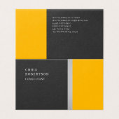 Unieke speciale kleurige gele grijze rendy visitekaartje (Buitenkant ongevouwen)