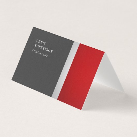 Unieke speciale kleurrijke rode grijze rendy visitekaartje (Voorkant)