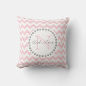 Unieke speciale roze Baby roze Chevron - diamanten Kussen (Voorkant)