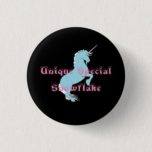Unieke speciale snowflake Unicorn-Button Ronde Button 3,2 Cm (Voorkant)