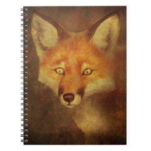 Unieke spiraal van de Kunst van de Fox verbindend Notitieboek