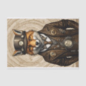 Unieke  Steampunk Fox Art Tissuepapier (Voorkant)