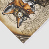 Unieke  Steampunk Fox Tissuepapier (Detail)