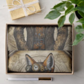 Unieke  Steampunk Fox Tissuepapier (Geschenk)