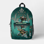 Unieke steampunk schildpad. bedrukte rugzak (Voorkant)