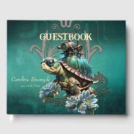 Unieke steampunk schildpad. gastenboek