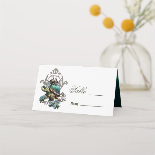 Unieke steampunk schildpad. plaatskaartje (Voorkant)